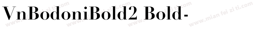 VnBodoniBold2 Bold字体转换